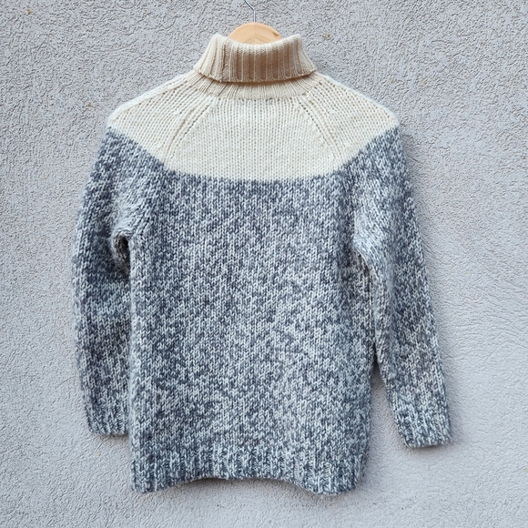 J. CREW Women's Sweater Small Gray Turtleneck Rag Wool Angora - Picture 5 of 10